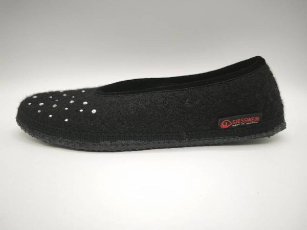 Giesswein Lanke Ballerina schwarz Glitzer