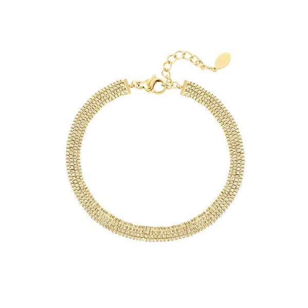 Platte stainless steel armband