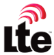 The logo for the fourth generation of mobile communications standard consists of the letters "Lte" in black with three red bows above the "t".