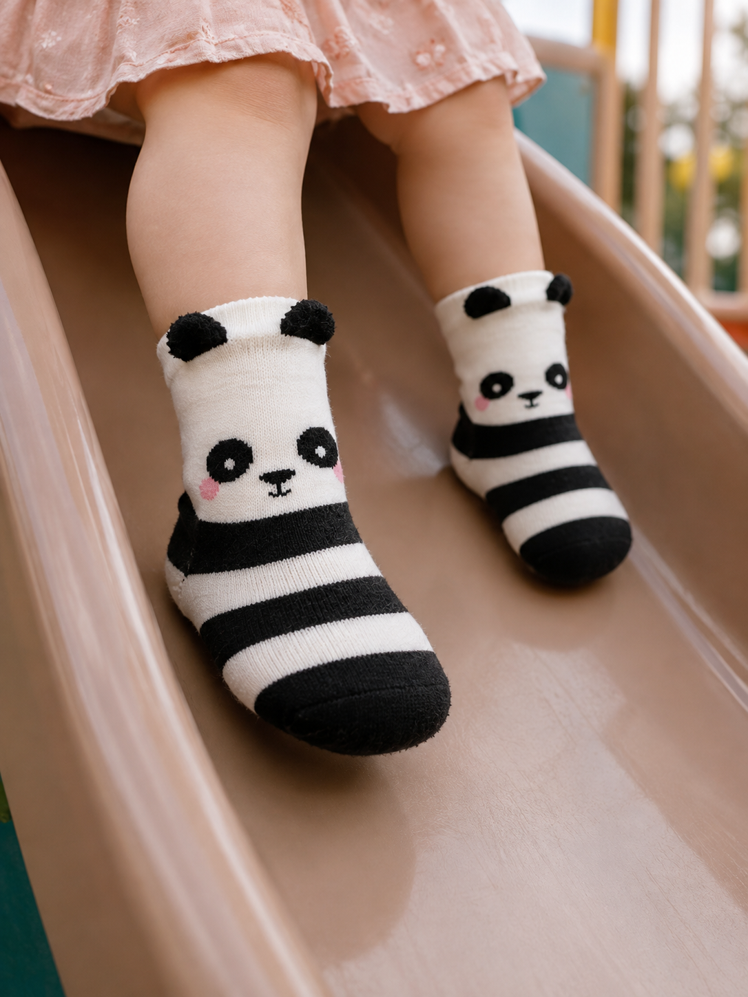 Chaussettes panda noir et blanc taille 21/22