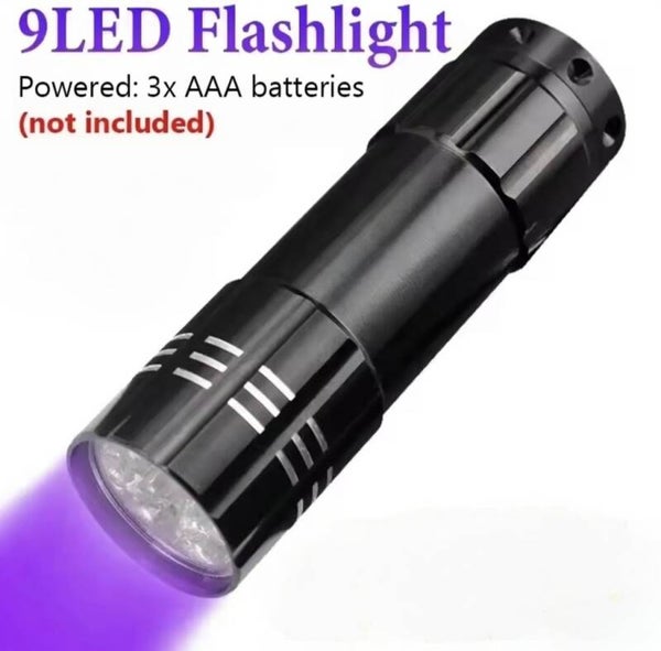 UV curing flashlight for flexible resin parts
