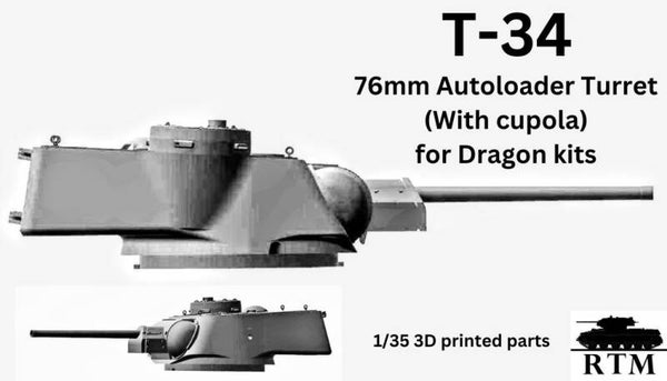 1/35 T-34 Barabash Autolader Turret with Cupola (fictional)