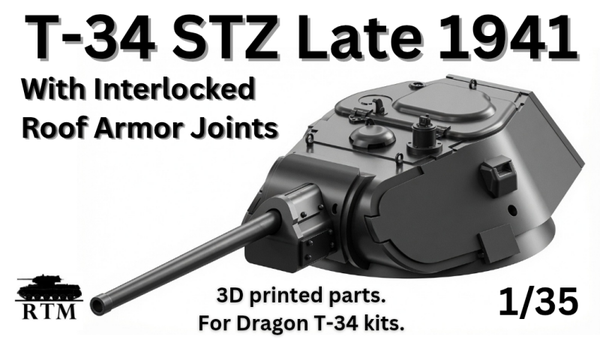 1/35 T-34 STZ Late 1941 Turret with Interlocked Roof Armor Joints