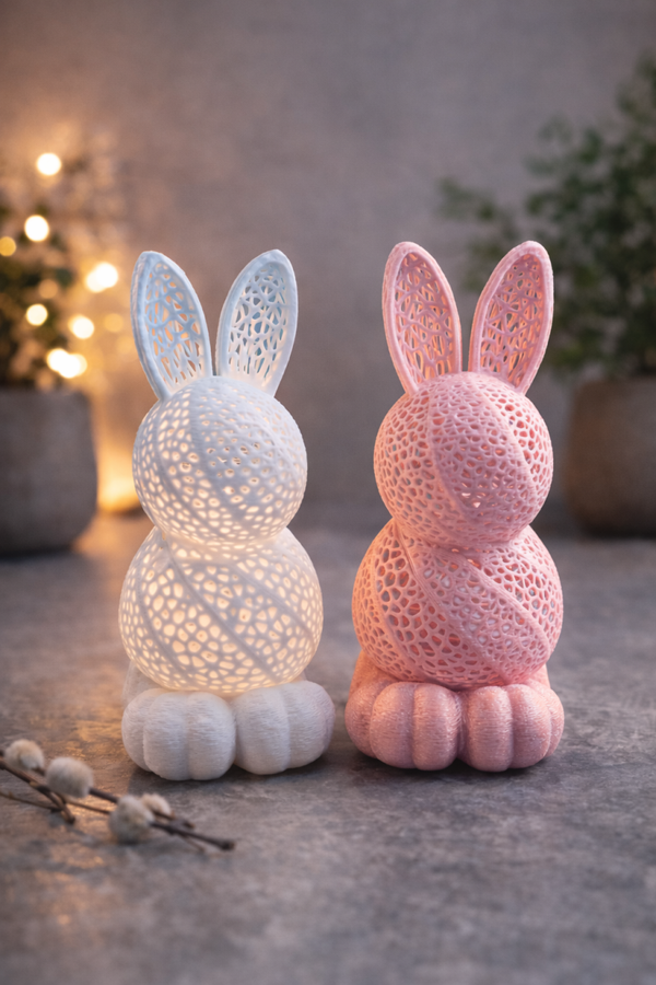 Leuchtender 3D Hase mit LED Licht – Osterdekoration in Pastell & Trendfarben