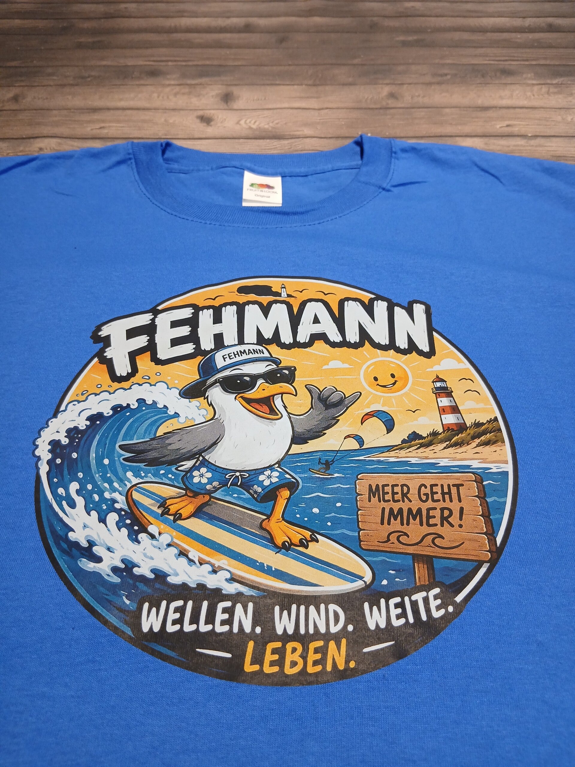 T-Shirt Fehmarn Möwe   - Meer geht immer-