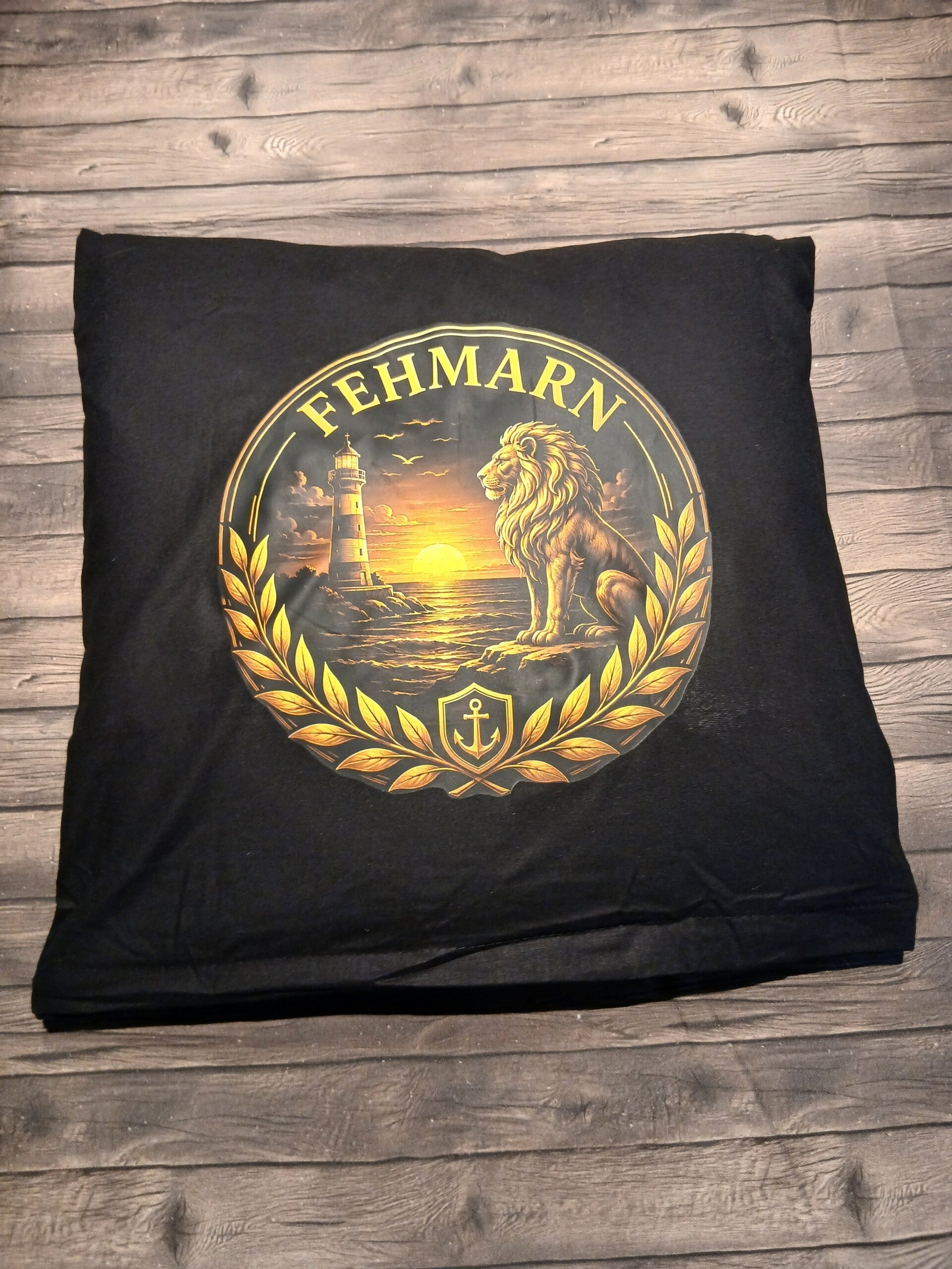 Kissen Fehmarn golderner Kranz