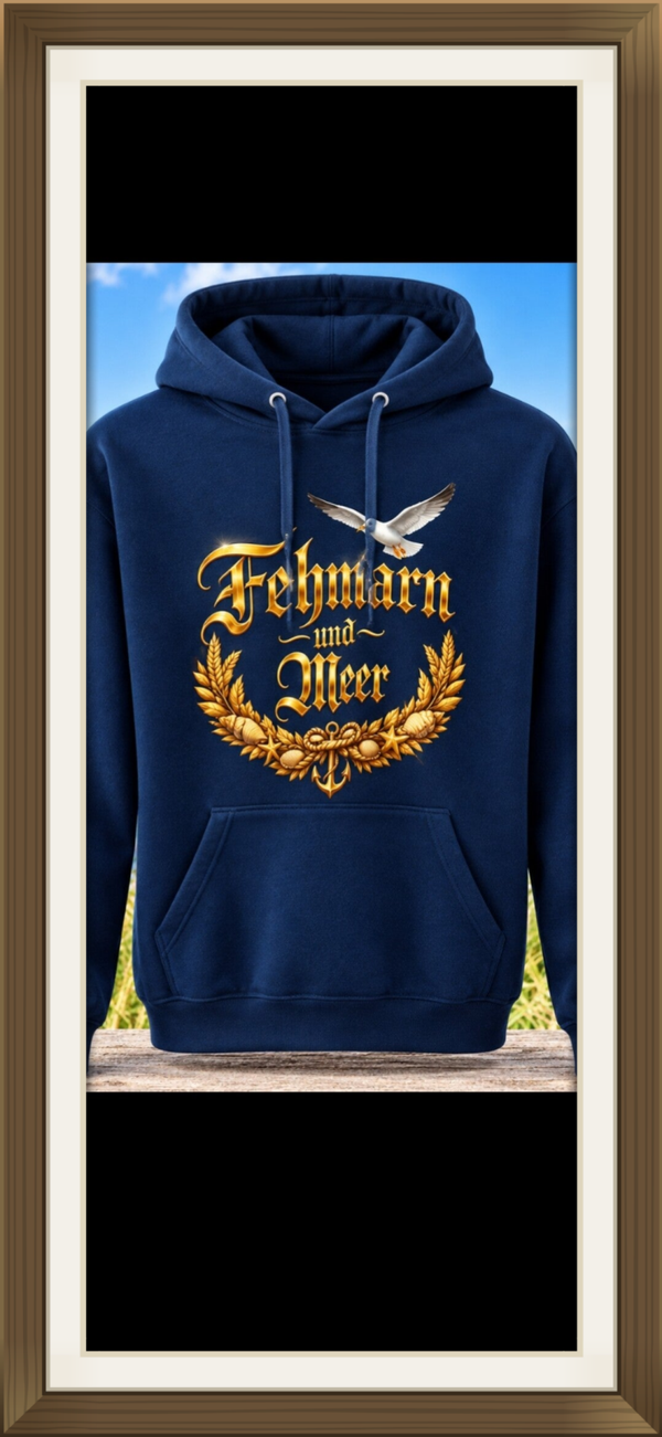 Hoodie Fehmarn und Meer Goldener Kranz