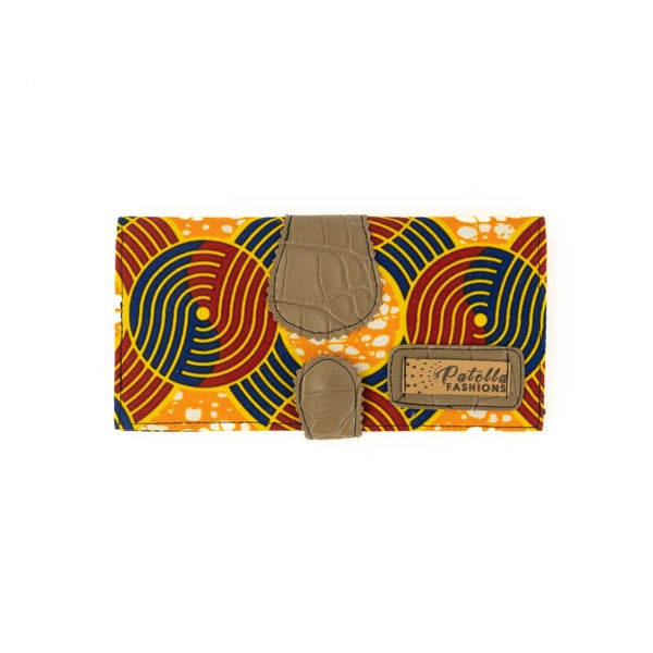 Ladies Ankara Wallet - Circles