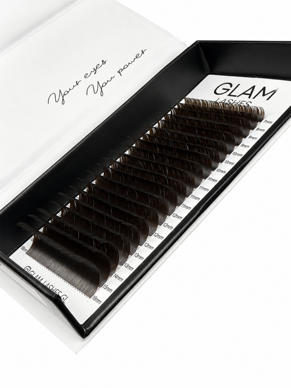 Rzęsy Dark Brown Curl C CC D – 20 pasków / Wimpern Dark Brown Curl C CC D – 20 Streifen