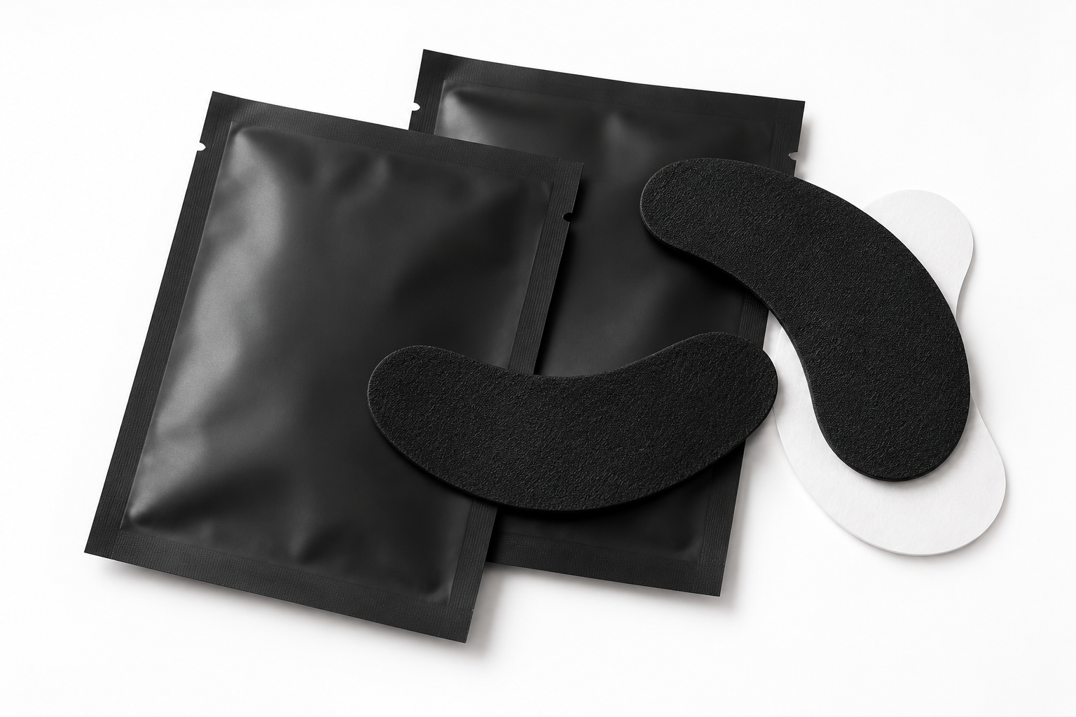 Płatki żelowe do separacji rzęs – czarne (50 sztuk) / Schwarze Gelpads zur Wimpernseparation (50 Stück)