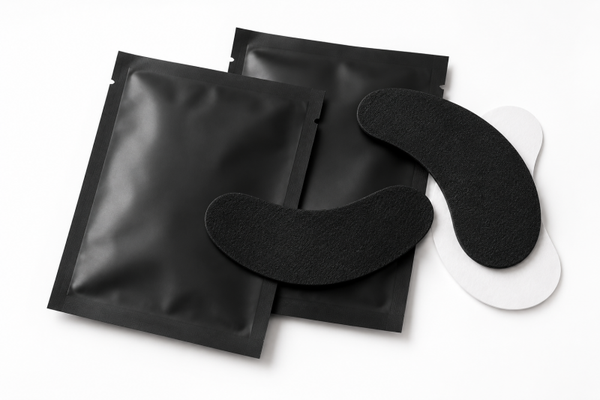 Płatki żelowe do separacji rzęs – czarne (50 sztuk) / Schwarze Gelpads zur Wimpernseparation (50 Stück)