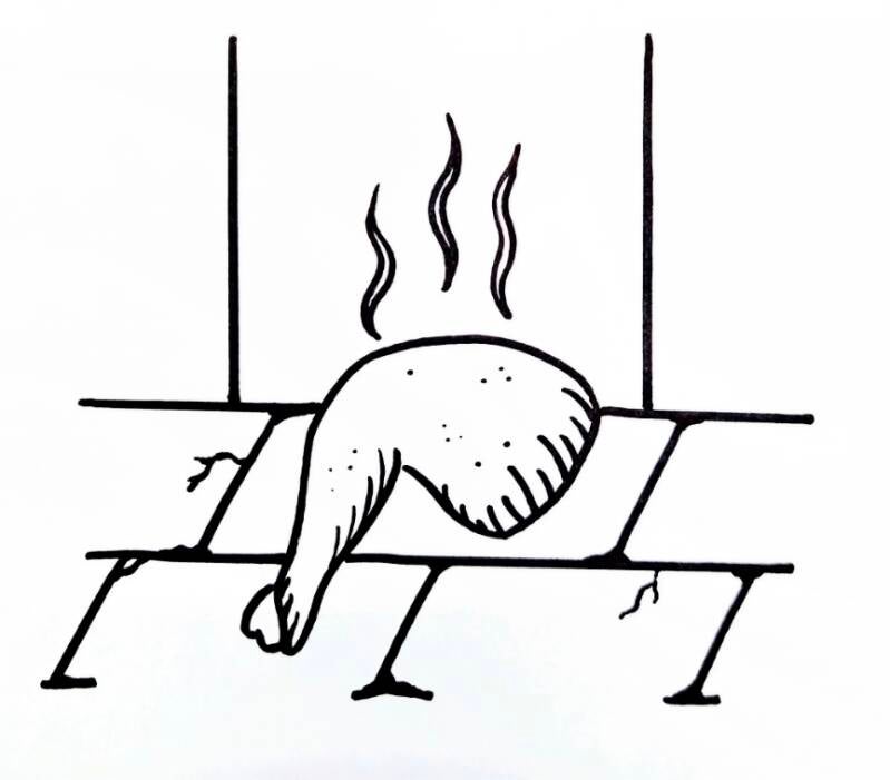 cooked chicken leg