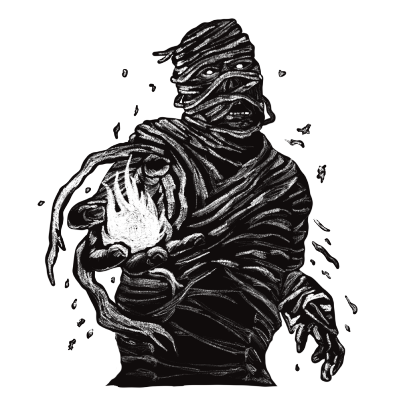 fire-wielding mummy