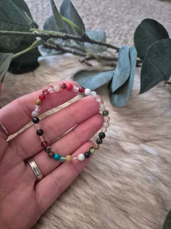 Kinderarmbandje - edelstenen mix