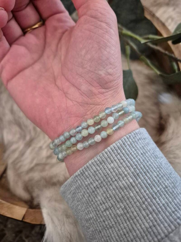 Aquamarijn armband 4mm