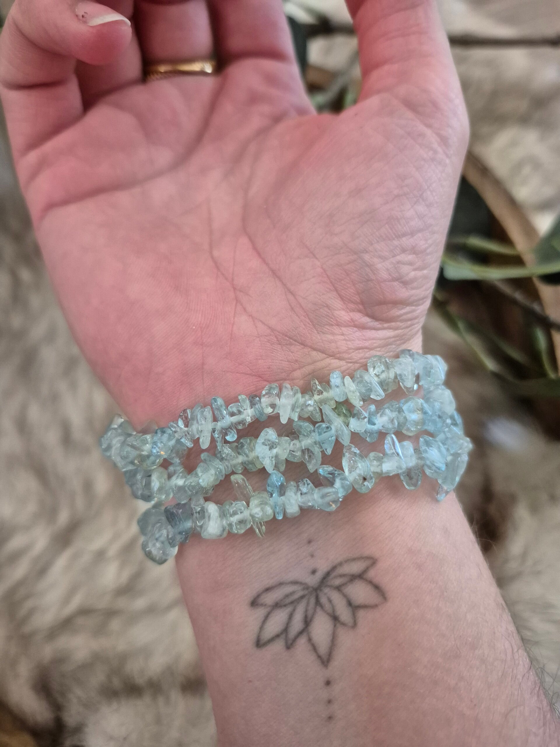 Aquamarijn splitarmband