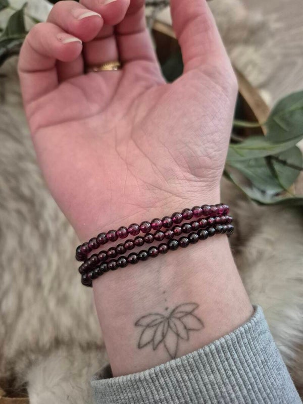 Granaat armband 4mm