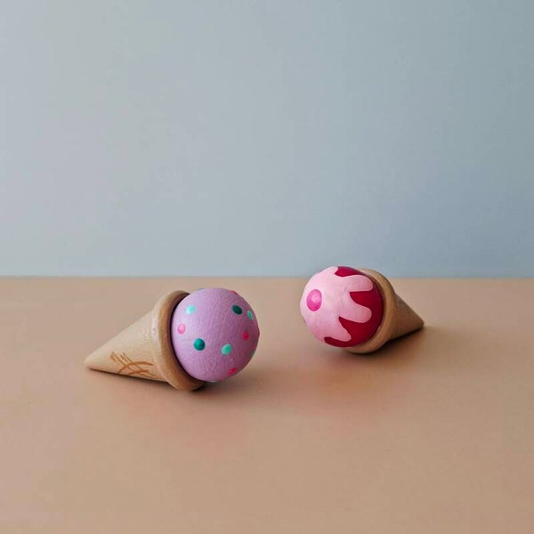 Zomer - mini ijsjes 2 stuks - roze/paars