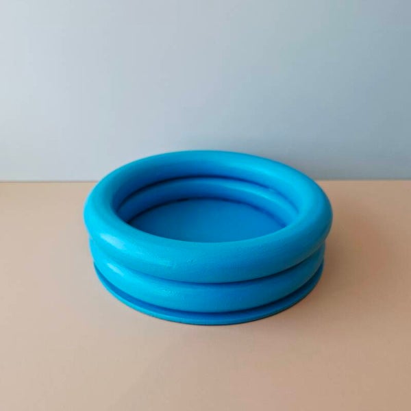 Houten zwembad blauw