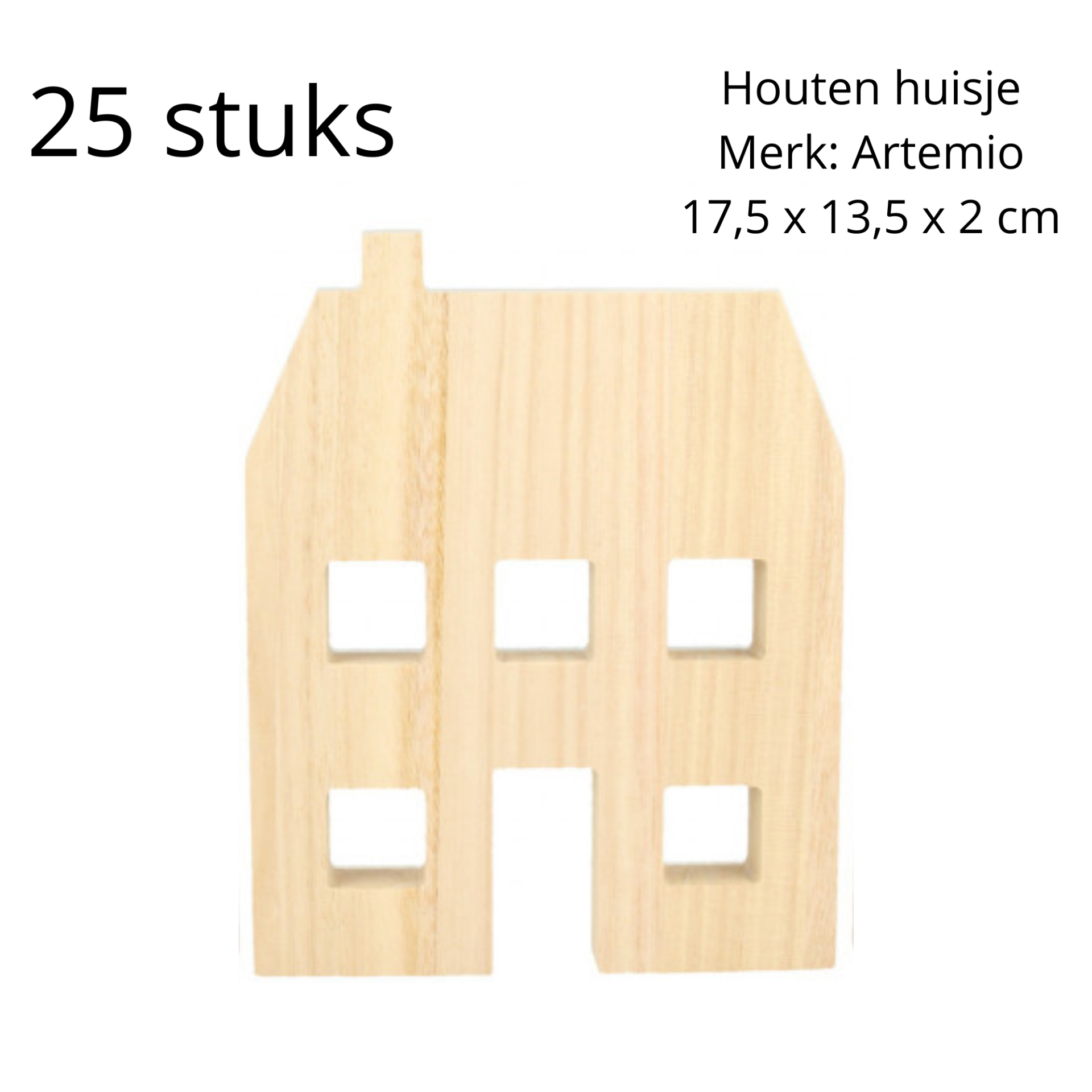 BIG SALE - Houten huisje L - 5 stuks