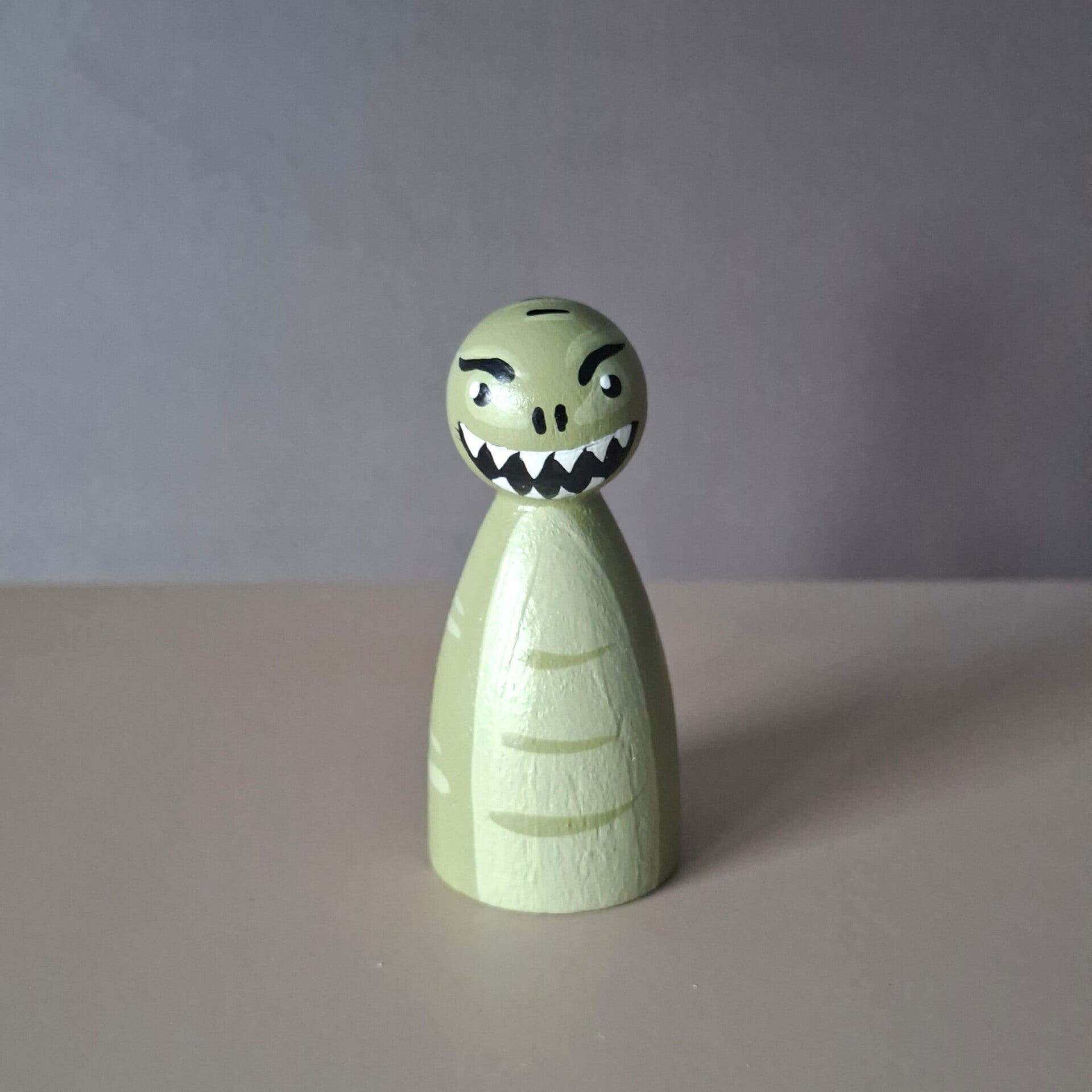 Peg doll dino t-rex groen
