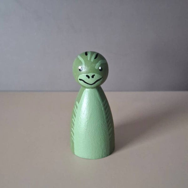 Peg doll dino stegosaurus groen