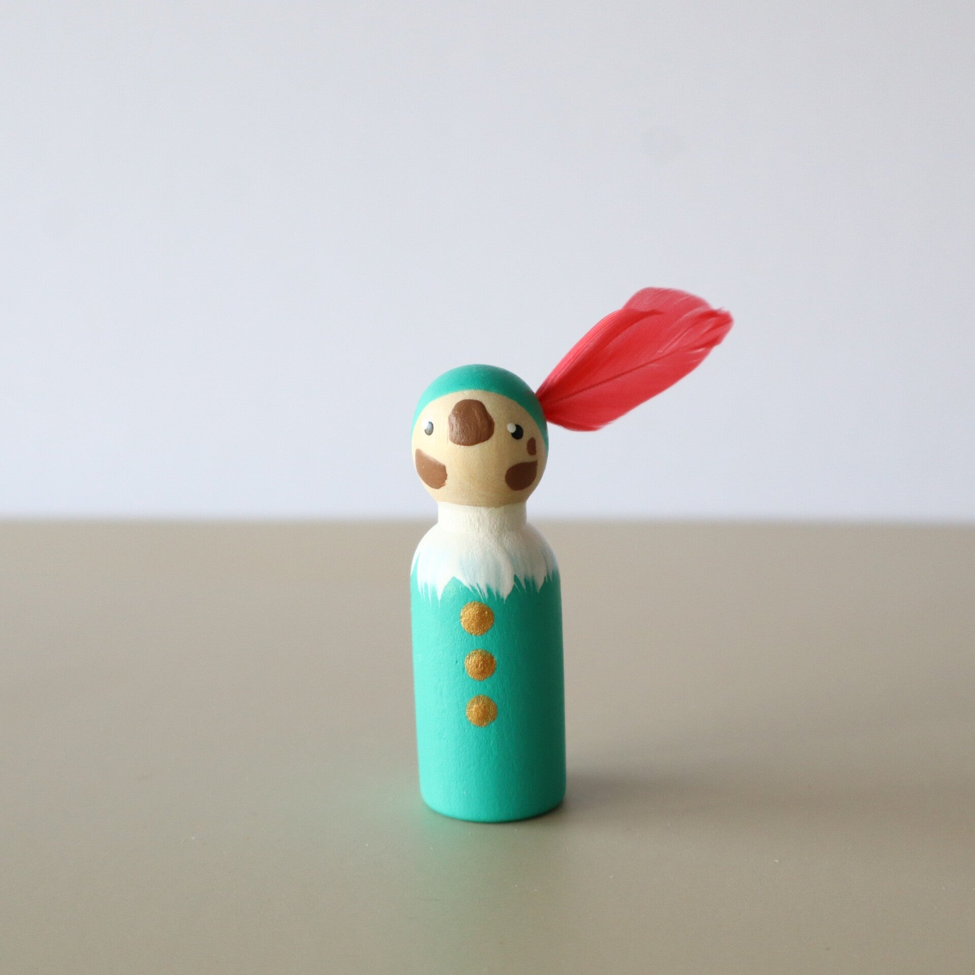 Peg doll Pietje turquoise