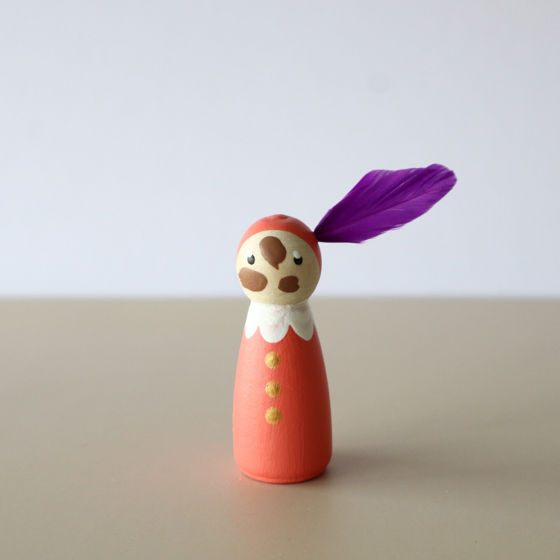 Peg doll Pietje koraalroze