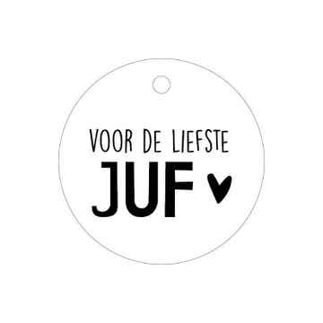 Cadeaulabel 'voor de liefste juf'
