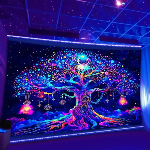 Glow in the Dark doek Blacklight kleed Fantasie Boom Te huur