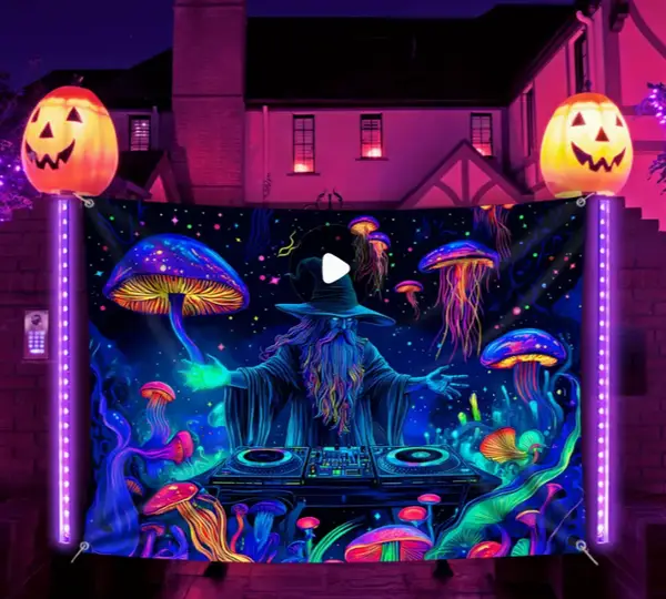Glow in the Dark doek Blacklight Tovenaar Te huur
