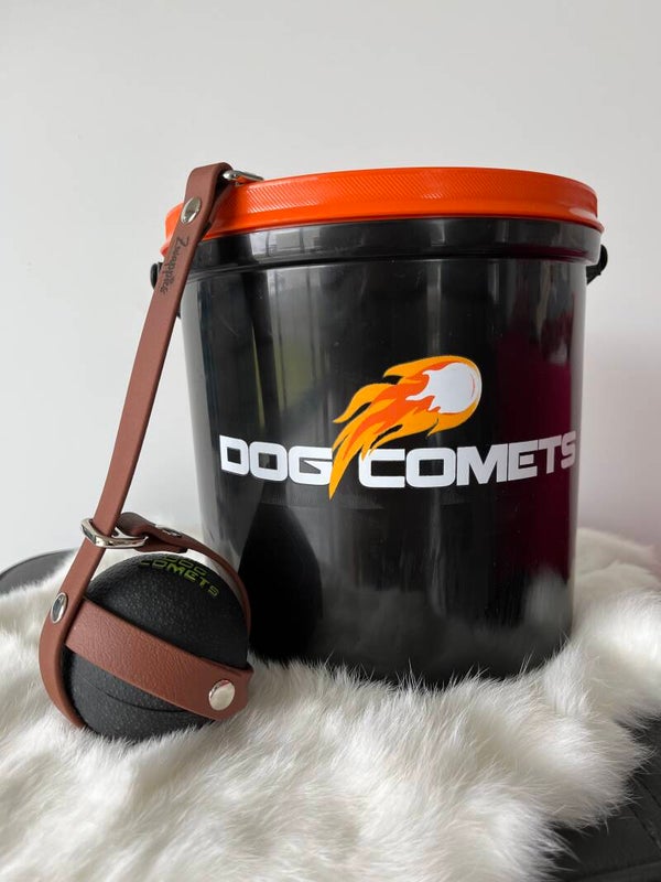 BIOTHANE DOG BALL HOLDER - BROWN & BLACK