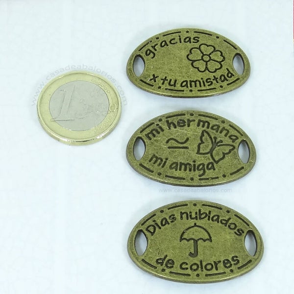 2 Chapas Para Pulsera Cobre 35x23mm T620C