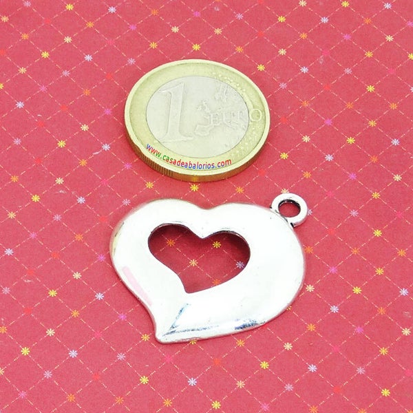 3 Colgantes Corazon 30mm T127A