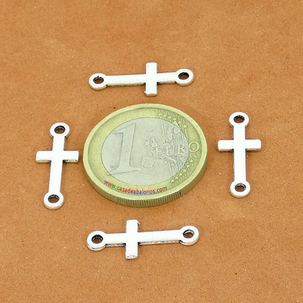 30 Abalorios Cruces 15x8mm T31X