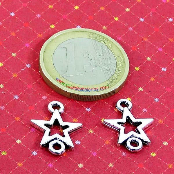 20 Estrellas Doble Anilla 16x12mm T54F