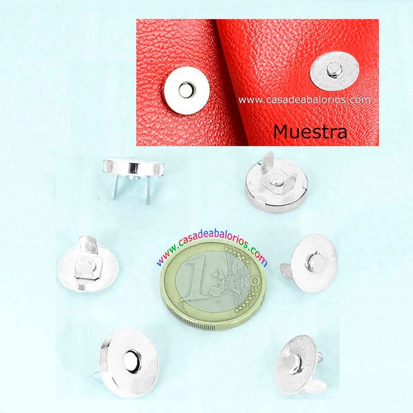 2 Set Cierres Magneticos Para Bolsos 14mm T535F