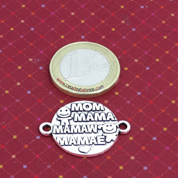 5 Chapas Para Pulsera Mama 28x20mm T70C