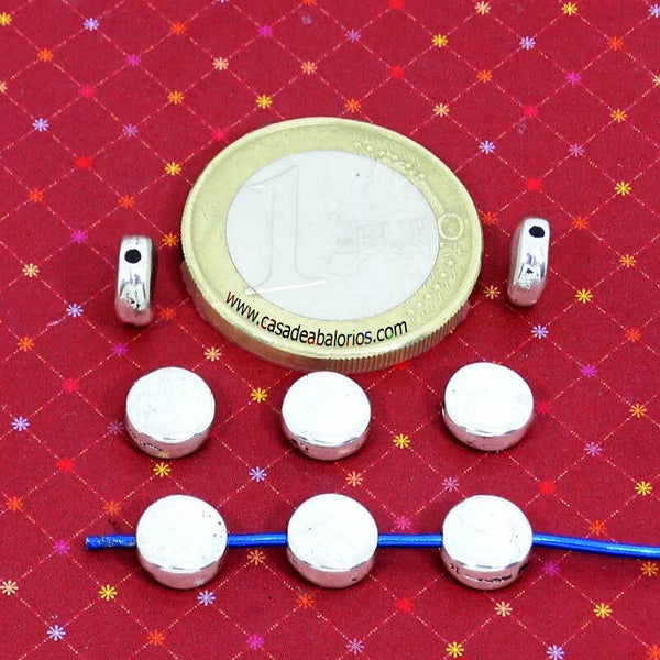 37 Abalorios Lisos 7x3mm T495F