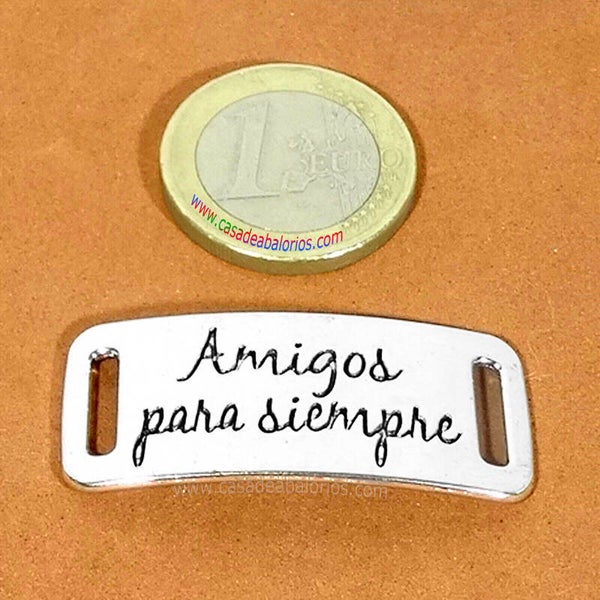 2 Chapas Para Pulsera Amigos 40x16mm T630X