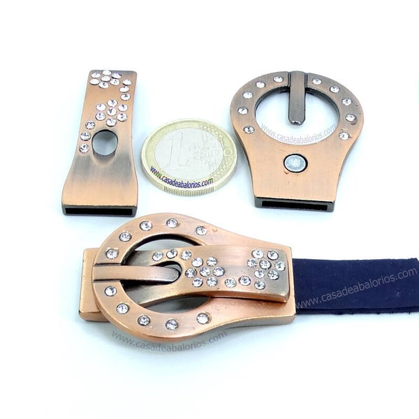 1 Set de Cierre Con Cristales 46x33mm M777-4