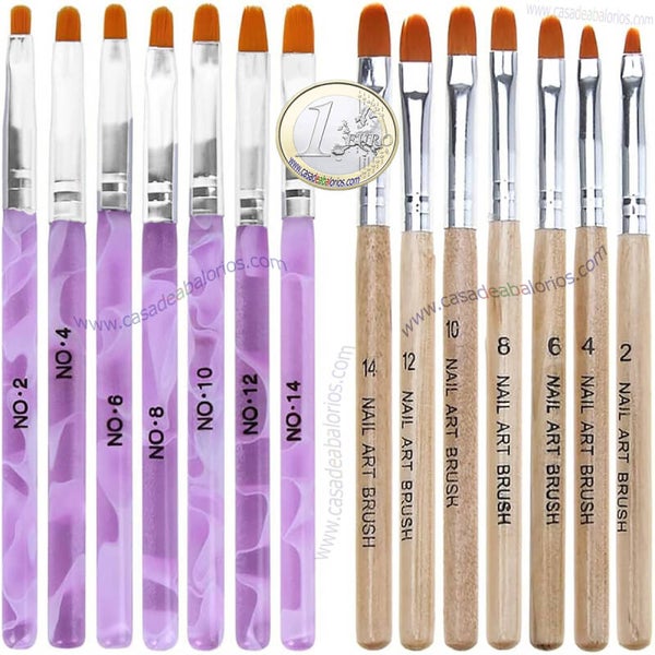 Set 7 Pinceles Para Decoración de Uñas N008