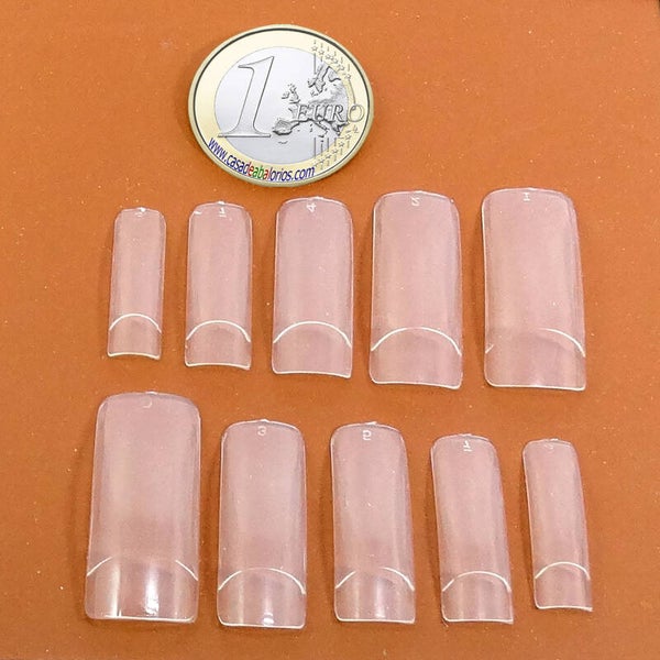 Caja Con 100 Uñas Postizas Transparente N018