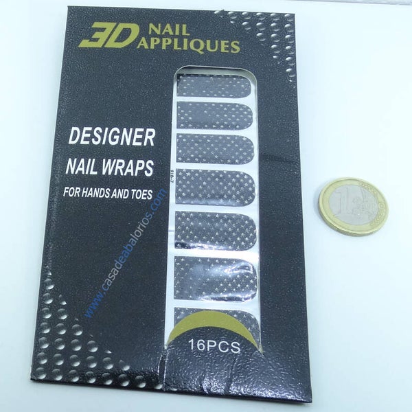 Paquete de 16 Pegatinas Para Uñas 3D N023