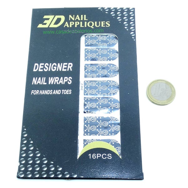 Paquete de 16 Pegatinas Para Uñas 3D N027