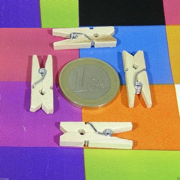 20 Ganchos Madera Mini 25x8mm M861