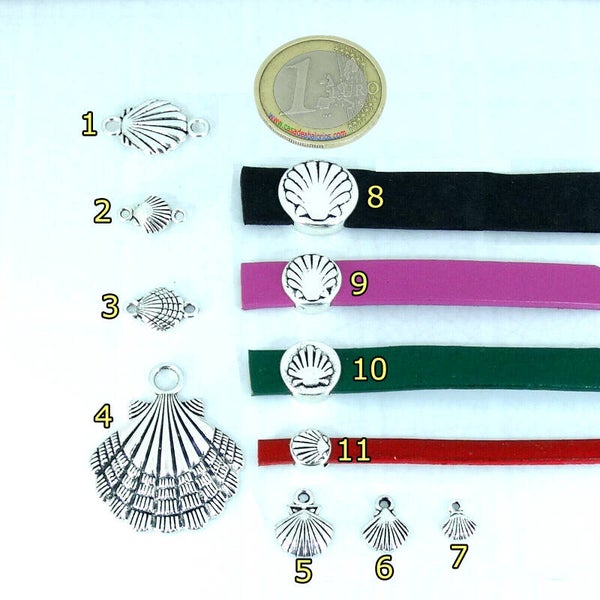 Lote Colgantes / Hebillas Conchas