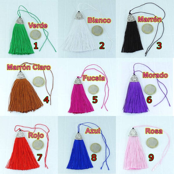 2 Borlas 75mm Hilo Con Casquilla