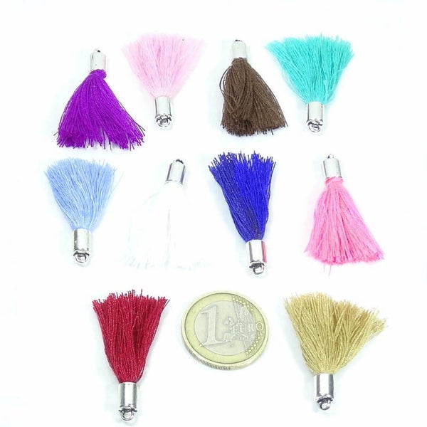 10 Abalorios Flecos Pom Pom 34mm T499C