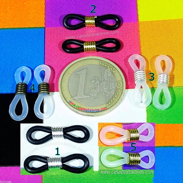 Lote Gomas De Silicona Para Gafas 21x7mm